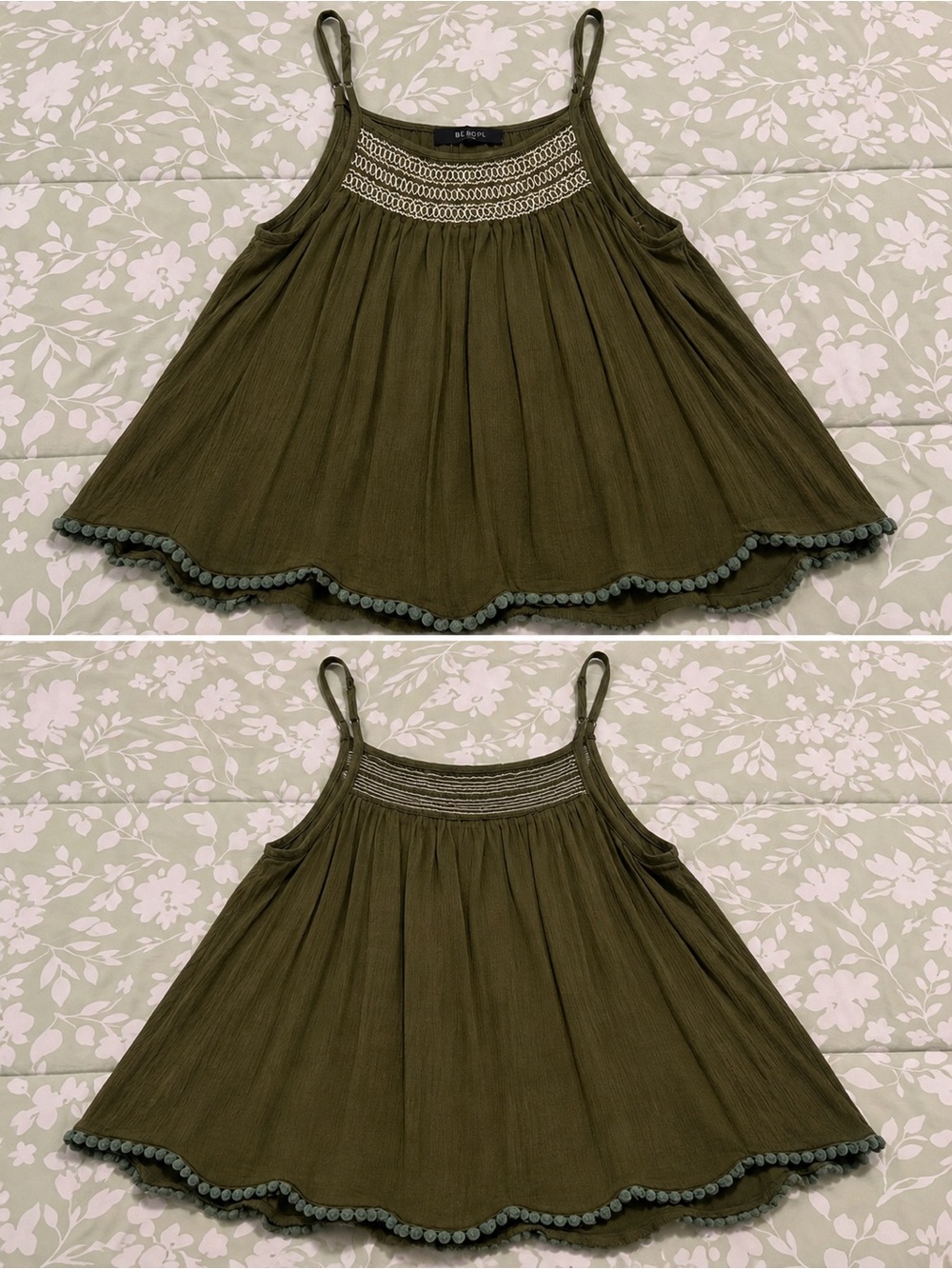🌿 Olive Green Flowy Cami Top 🌿